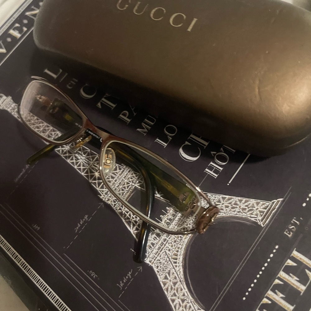Gucci Black and Brown Men's Glasses
